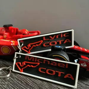 F1 Style Track Personalized Name Keychain (Made-To-Order) [Read Description for Personalization]
