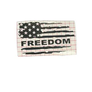 Freedom Flag Decal Sticker for Vehicles Windows Walls Easy Application Durable Weatherproof Personalization American Flag Design