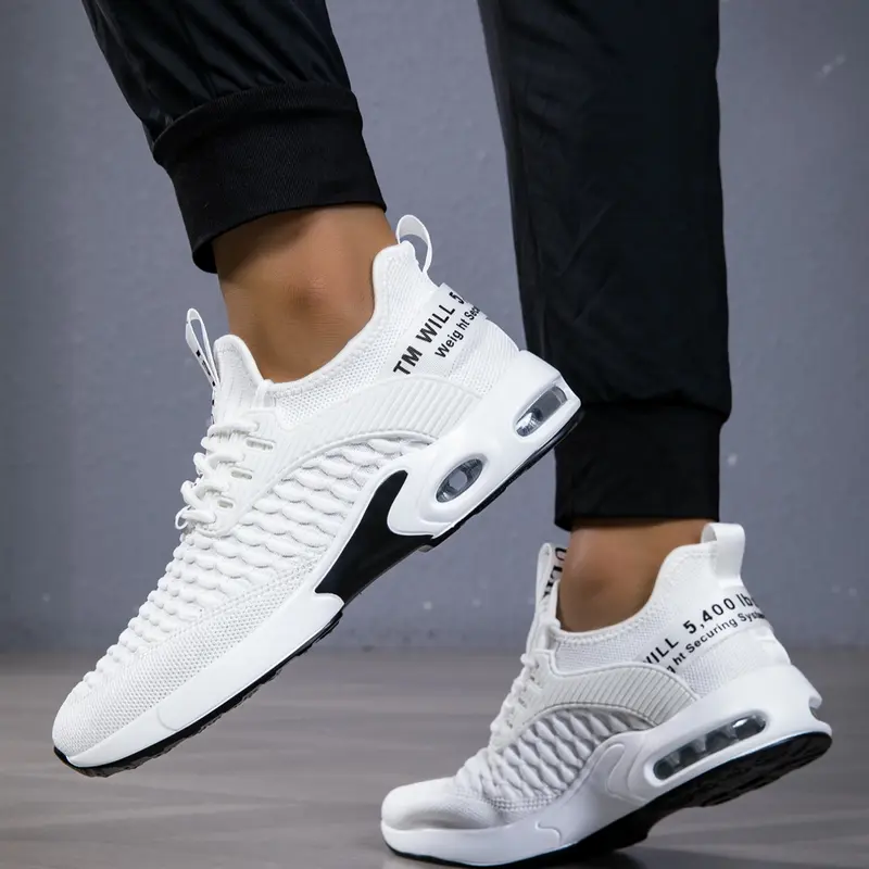 Men's Sporty Lace-Up Walking Shoes, Comfortable Breathable Sneakers, Casual Fashion Training Shoes, Athletic Running Trainers for Daily Use & Outdoor Activities, Running Sports Footwear