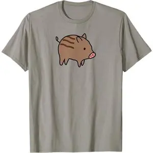 Wild Boar Piglet, Cute Kawaii Baby Pig Zodiac Hog Swine T-Shirt