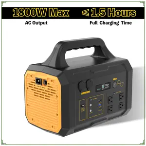 1800W/1024Wh Portable Power Station 1.5-Hour Fast Charging 4x1800W AC 100W   Home Backup Generator High-Efficiency Power  Portable Inverter Multi-Port Charger  (200W/400W Solar Panel Optional)#TikTokShopBlackFriday wh portablepower