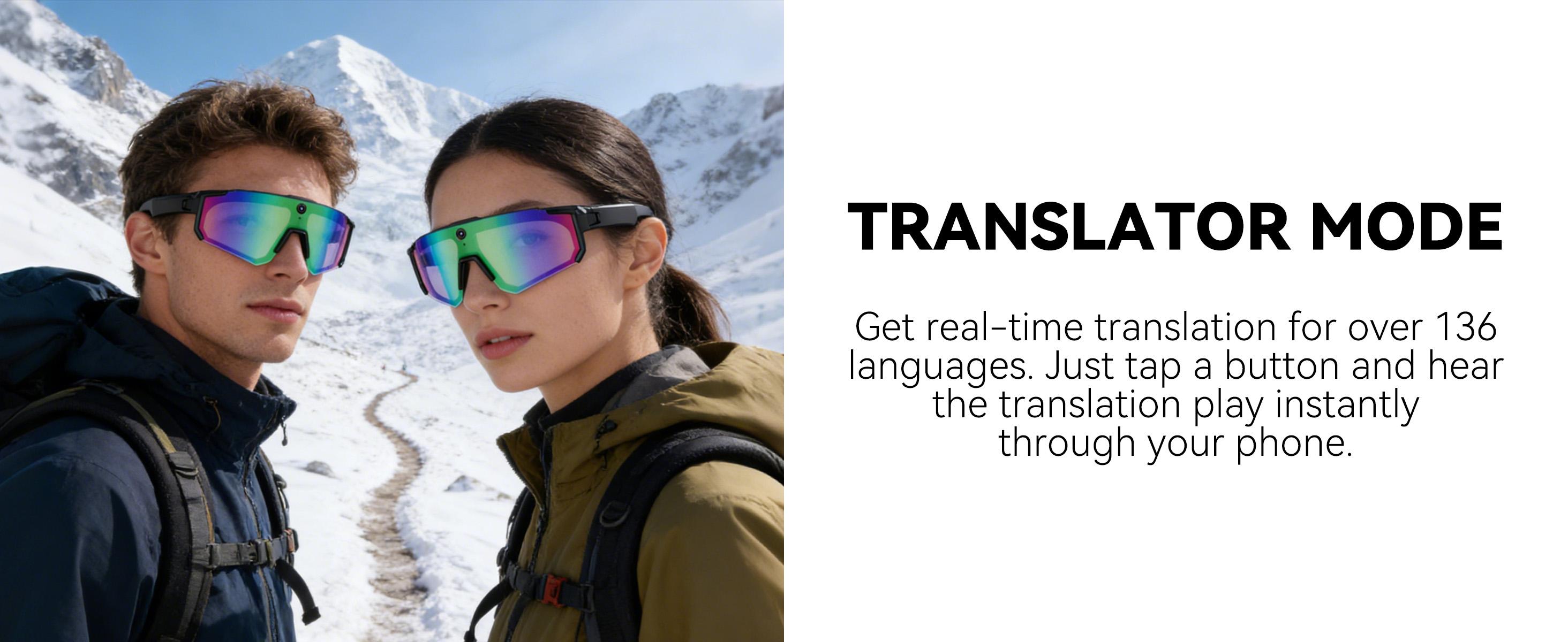 2026 New AI Smart Sport Sunglasses with HD 32MP Camera, 1200P Video Recording, AI Assistant (ChatGPT) & Real-Time Translation, Voice Control, Bluetooth 5.4 & WiFi – Ideal for Cycling, Golf, Running & Driving