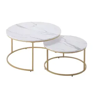 Vintage End Side Tables Nesting Coffee Table Set