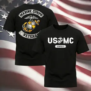 U.S. Marine Corps T-shirt, 250 Independence Day T-shirt - Soft cotton-polyester blend T-shirt, unisex classic fit, digital print, stylish and versatile
