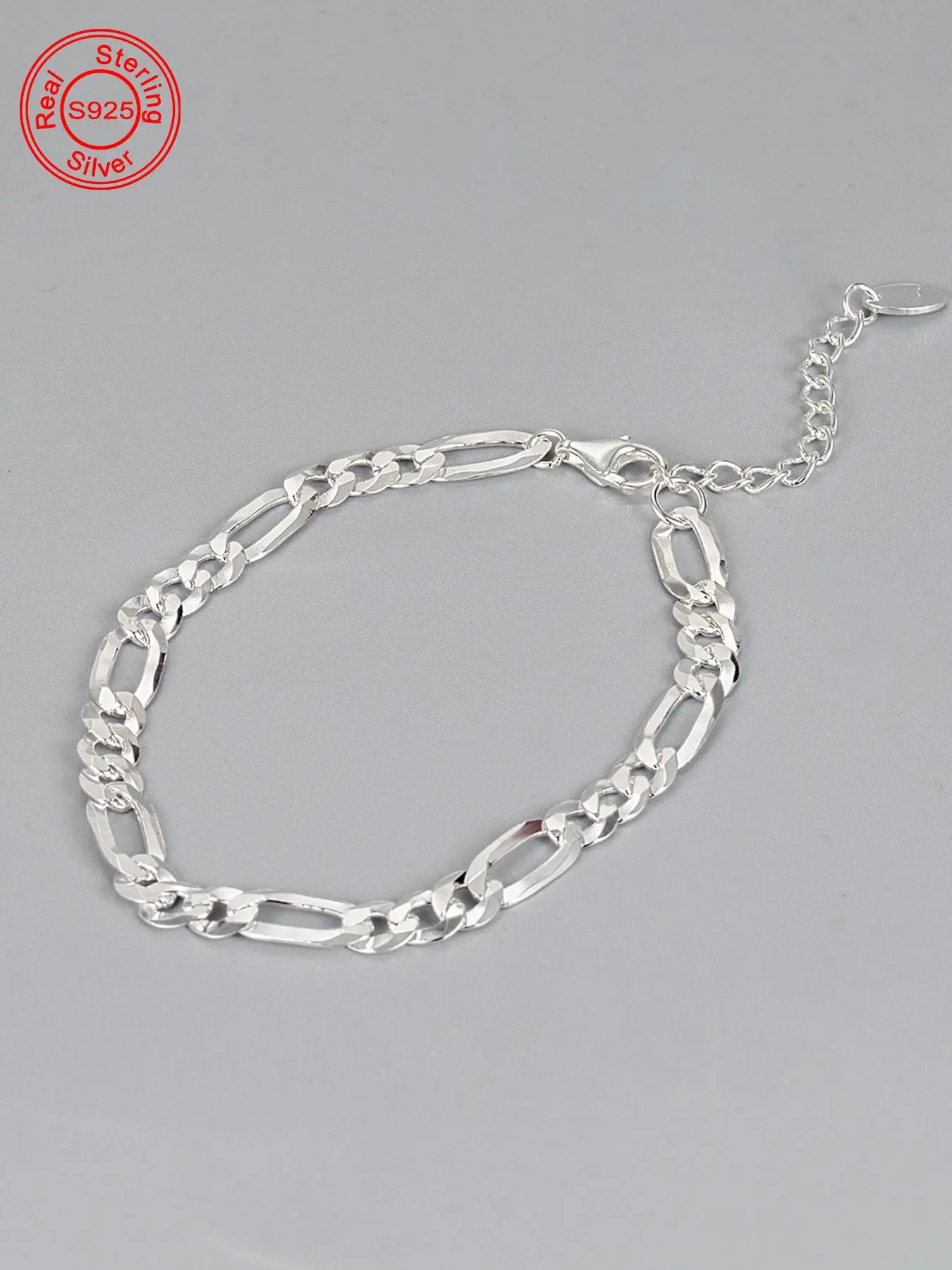 S925 Sterling Silver Creative Minimalist Chain Bracelet, Fashionable Jewelry for Women & Girls, Trendy All-match & Exquisite Hip Hop Jewelry for Birthday Gift