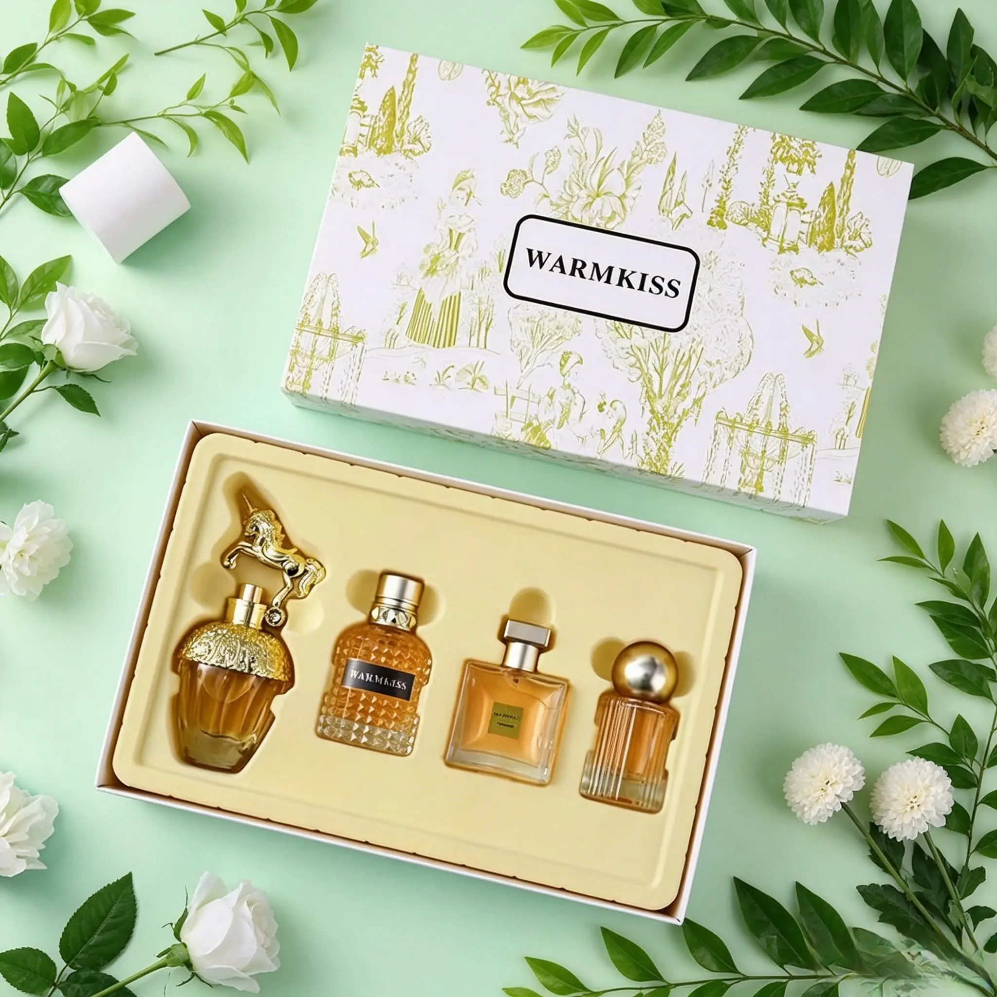 WARMKISS Women's Perfume Set | 50MI+30ml*2+25ml | 4-Piece Luxury Fragrance Collection | Long-Lasting perfume | with Floral & Fresh Notes | Ideal Gift for Her on Birthday & Anniversary | long lasting perfumes | mini perfumes | ok perfume woman