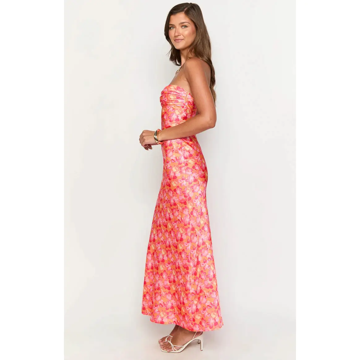 white strapless lace maxi dress Agnes Strapless Crochet Maxi Dress in White By DISSH
