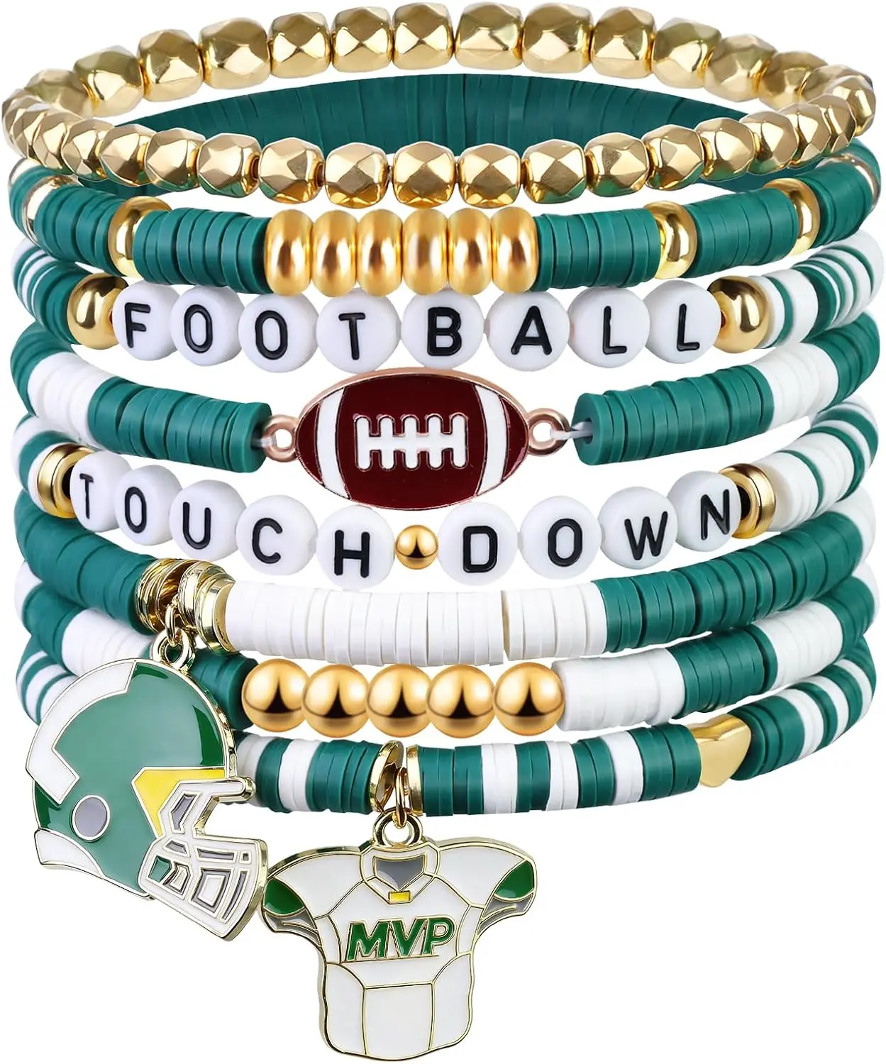 Dark Green and White