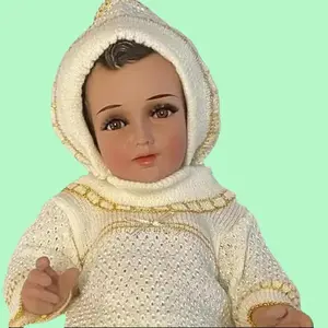 TEJIDO IVORY & ORO 2026 Baby Jesus Outfit Trajecito Design with Accessories Handmade Ropita de  Dios