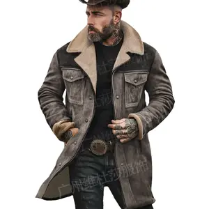 NewIn Stock 2025 Autumn and Winter Men's Coat Suede Multicolor Jacket Multi-Pocket Zipper Coat Clothes Tops