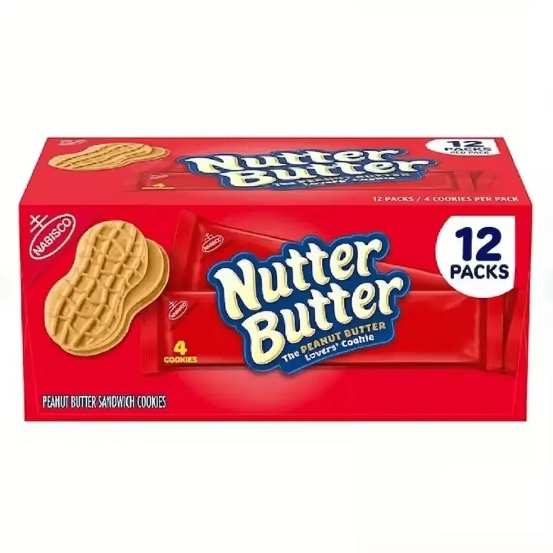 12 Pack – Crunchy Sandwich Biscuits with Creamy Filling, Family Size Snack Pack, Perfect for Sharing, Dipping, or On-the-Go Enjoyment, Sealed for Freshness