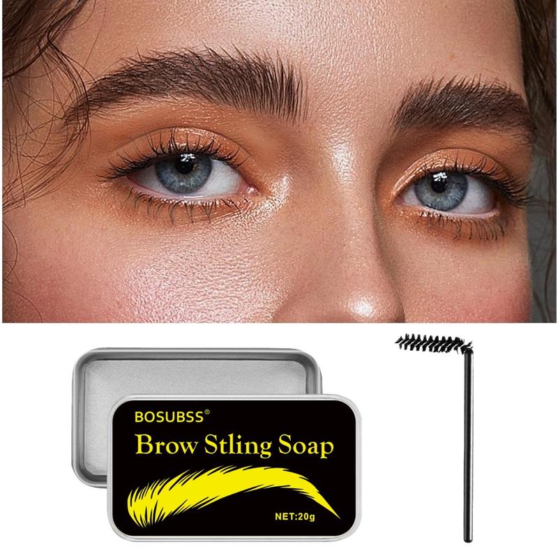Bosubss Eyebrow Cream Soap, Waterproof Eyebrow Gel, Refreshing Lash Primers, Transparent Brow Styling Wax, 1pc, Flammable Liquid Free
