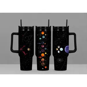 Planet Alignment Tumbler 40oz, Solar System Space Travel Mug, Celestial Galaxy Wrap Design, Gift for Astronomy Lovers, Birthday