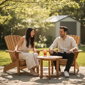 Adirondack & Round Table Set