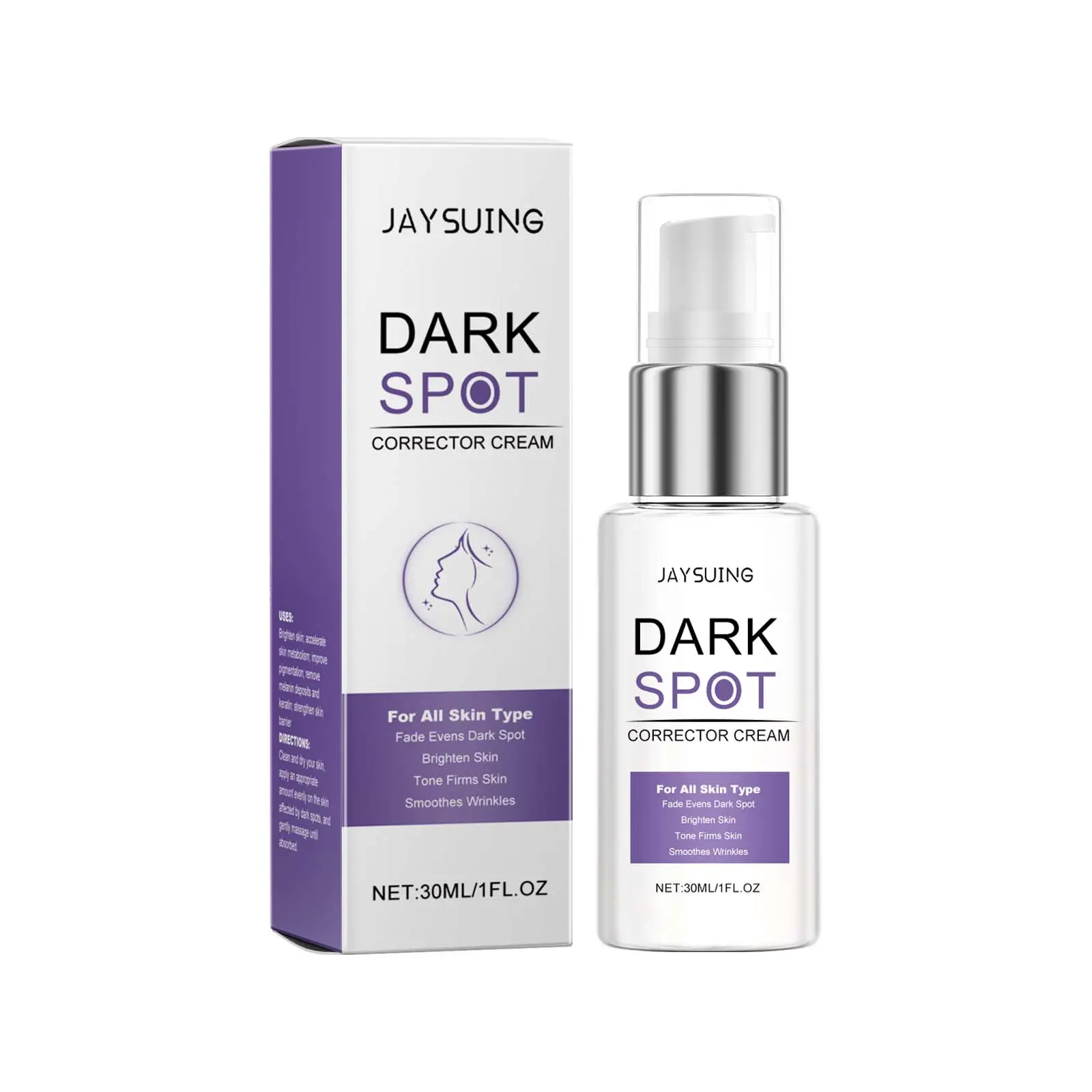 Dark Spot Corrector Cream for Face, Fade Melasma Freckles & Hyperpigmentation, Brighten Even Skin Tone, Firm Skin & Smooth Fine Wrinkles for All Skin Types 30ML