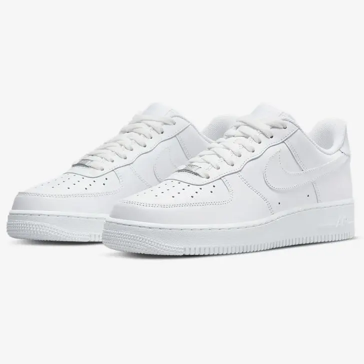 Nike Air Force 1 ’07 Low White Sneakers, Men’s Classic All-White Casual Athletic Shoes CW2288-111