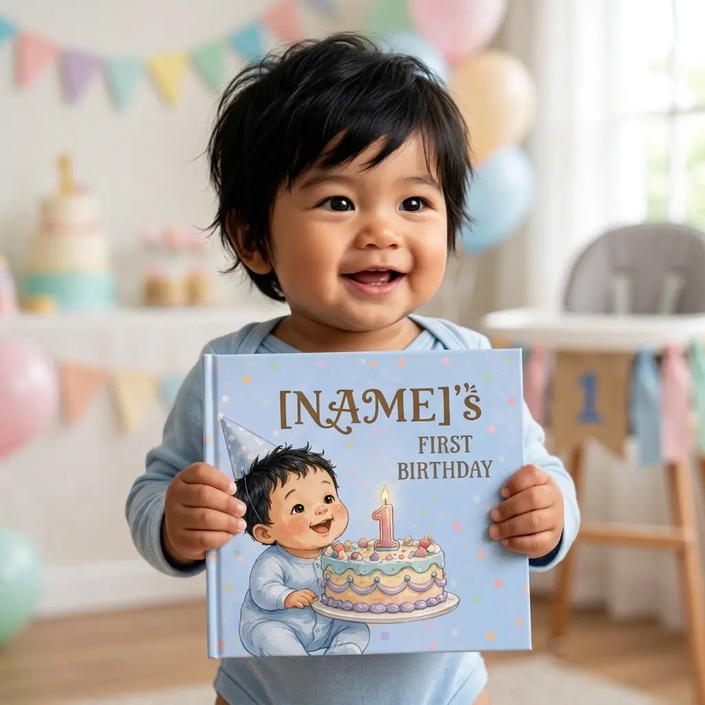 Personalized 1st Birthday Gift Book for Boys & Girls | Custom Baby Name Story Book | First Birthday Keepsake Gift for Son,Daughter,Grandson or Granddaughter