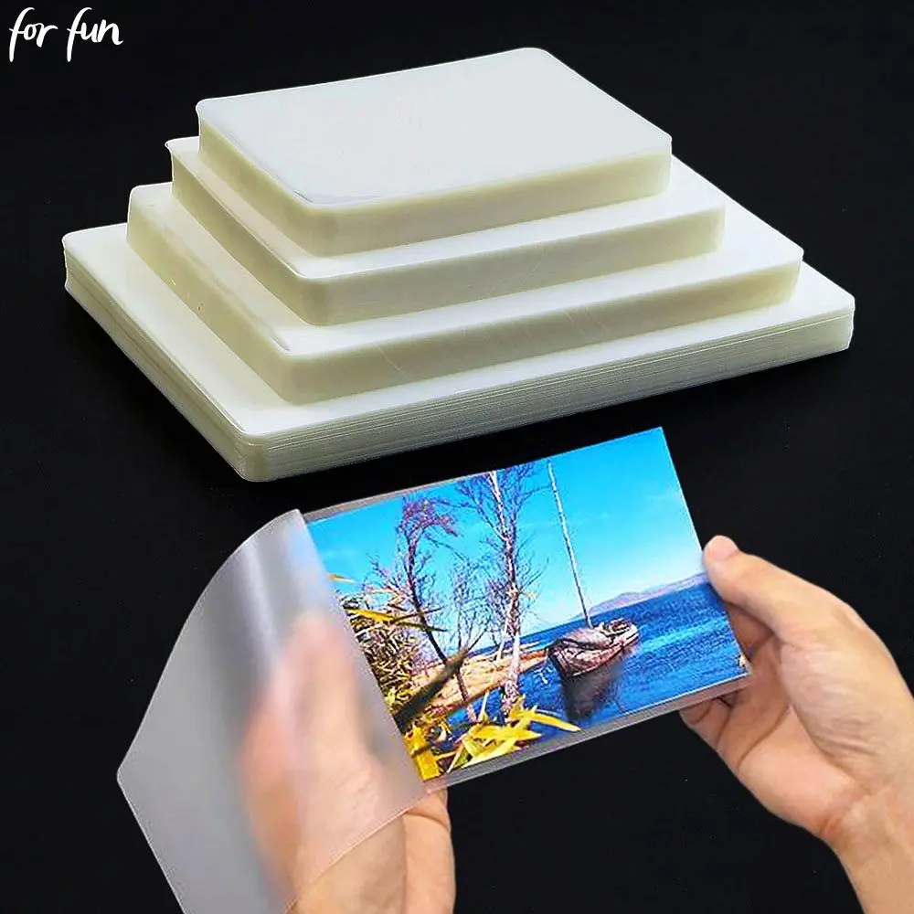 For Fun 3/4/5/6 Inch 100 Sheets 60 Mic Thermal Laminating Film PET Plastic Film For Photo/Card/Picture Laminator Film