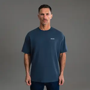 Commissioned Cumulus Drop Shoulder T-Shirt - Deep Sea