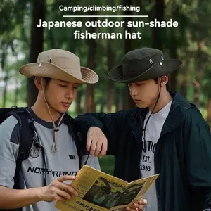 New Unisex Outdoor Sun Protection Neck Guard Hat, Wide Brim Fisherman Cap Shawl Design, Suitable for Camping and Hiking, Waterproof Breathable Quick Dry