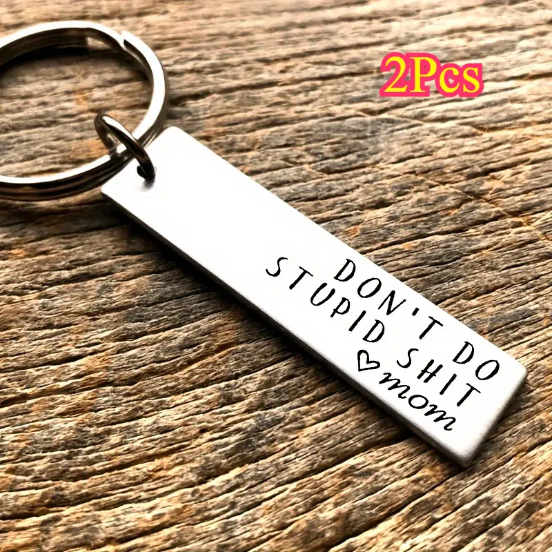 2Pcs Unique Keychain - Funny, Humorous, and Heartfelt Gift for Teenagers, Sons, Daughters, and New Drivers - Perfect for Sweet Sixteen, Drivers License, and Mom Dad Appreciation