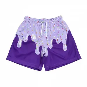 Breathable Hot Sale Dad Me 4th July Kids Boys Summer Shorts Ice- Drip Star Baseball 100% Casual