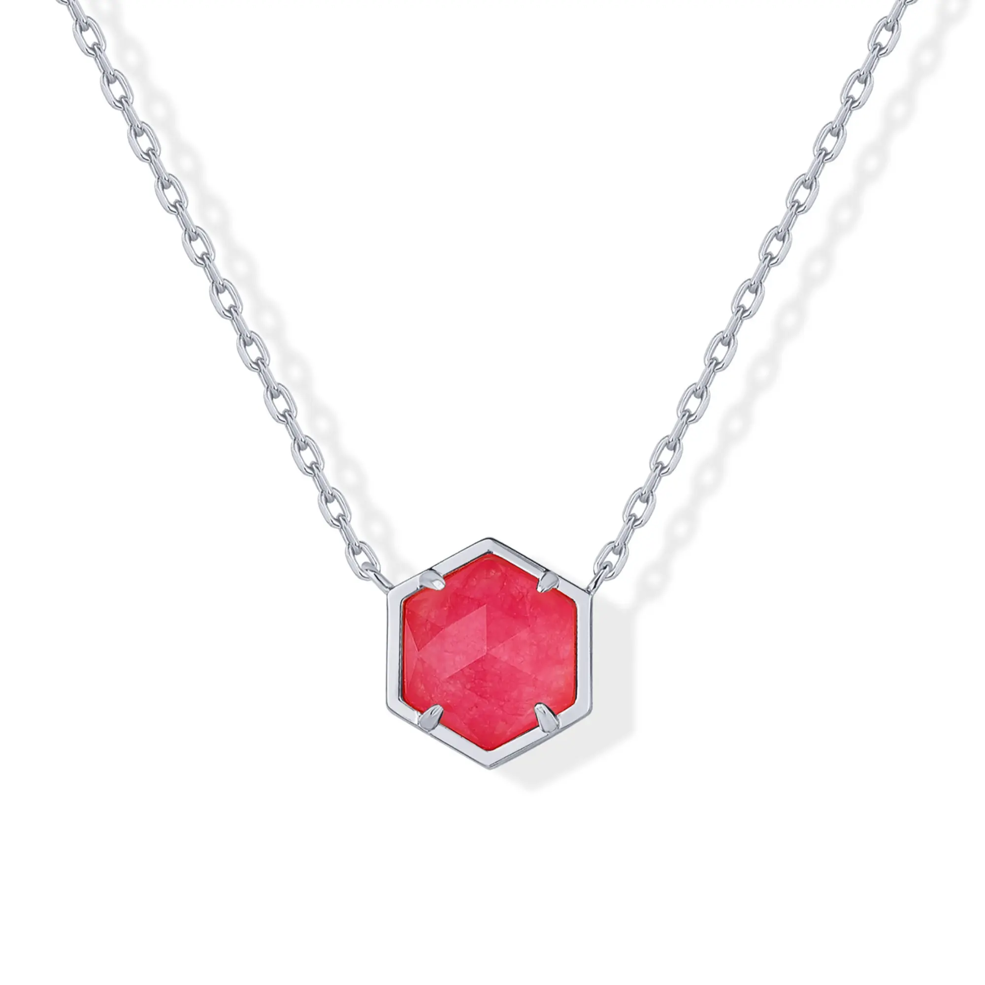 White Gold - Pink Agate