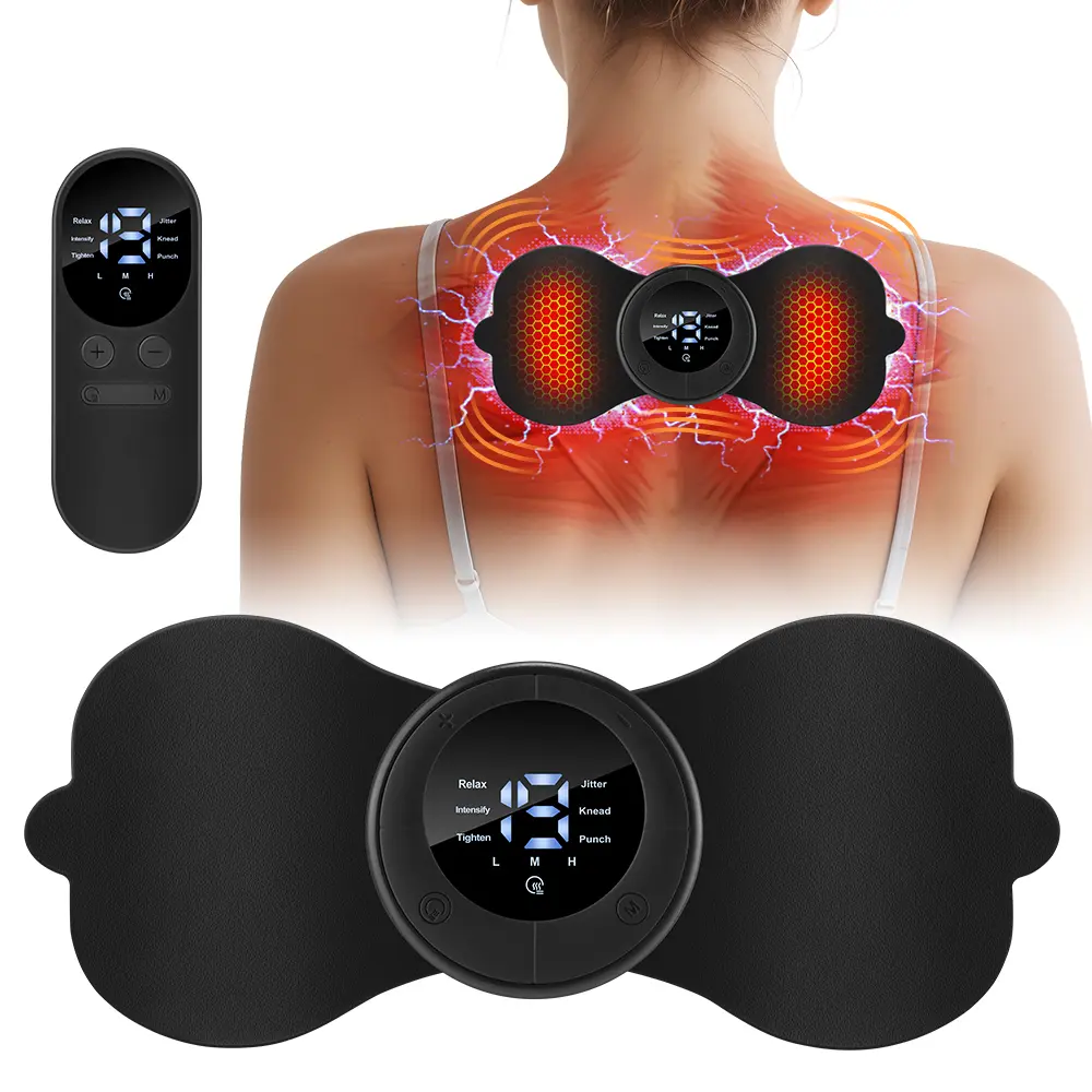 Wireless Pulse Massage Patch for Neck and Back Pain Relief, a Multi-Mode Gel Pad for Daily Muscle Relaxation and Personal Care