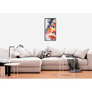 Beauty Femele Face Home Decor Bricked Mosaic Portrait 20x40''