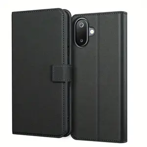 Mobile Phone Case For Samsung Galaxy A07 / Galaxy A06, With Kickstand PU Leather Card Slot Black Wallet Flip Protective Phone Case Cover