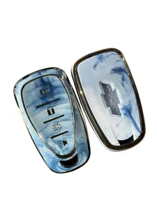 Chevy Key Fob Cover,fit Cruze Volt Bolt Camaro Equinox Sonic Trax Traverse Smart Remote Key, For Leather Key case