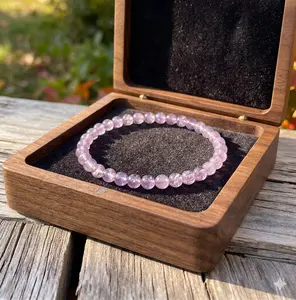 Genuine Lavender Amethyst 4mm Stretch Bracelet Calming Spiritual Healing Jewelry