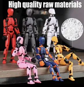 Articulating Action Figure Set – 6-Pack 3D Trend Toy, DIY Assembled Digital Man Model, Multi-Jointed Movable Figurines, Realistic Desktop Decoration Ornament