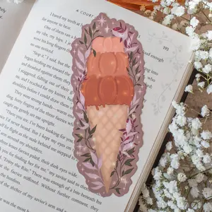 Autumn Pumpkin Cone Die-Cut Bookmark for Fall Loving Booktok Readers