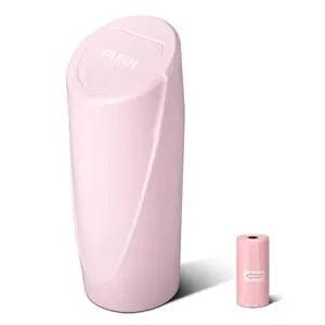 Pink Mini Leakproof  Trash Bin with Lid - Garbage Can for  Cup Holder - 20 count Trash Bags -  Organizers and Storage for Front  Seat Accessories
