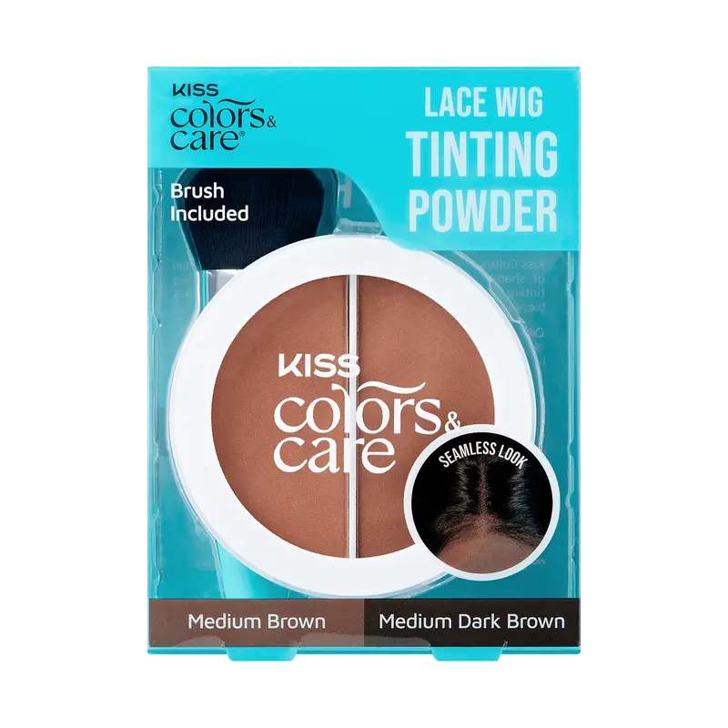 Kiss Colors & Care Lace Wig Tinting Powder, 0.28 oz – Dark Duo