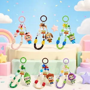MINISO x Disney Pixar Toy Story Childhood Memories 3D Beaded Charm Keychain | Cute Character Bag Pendant for Backpacks, Keys, Purses & Gifts