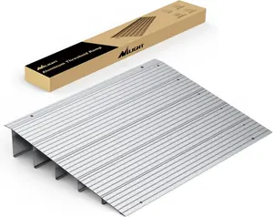 Nilight Door Threshold Ramp, 5" Rise Portable Aluminum Wheelchair Door Entry Ramps for Sheds Doorways Home Steps Modern