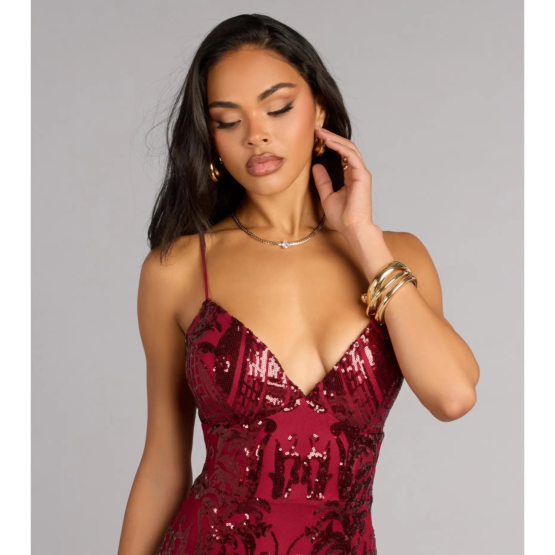 blue glitter metallic tie back bodycon dress Prom Fitted Long Corset Sequin Formal Dress LaDivine S534 – The Dress Outlet