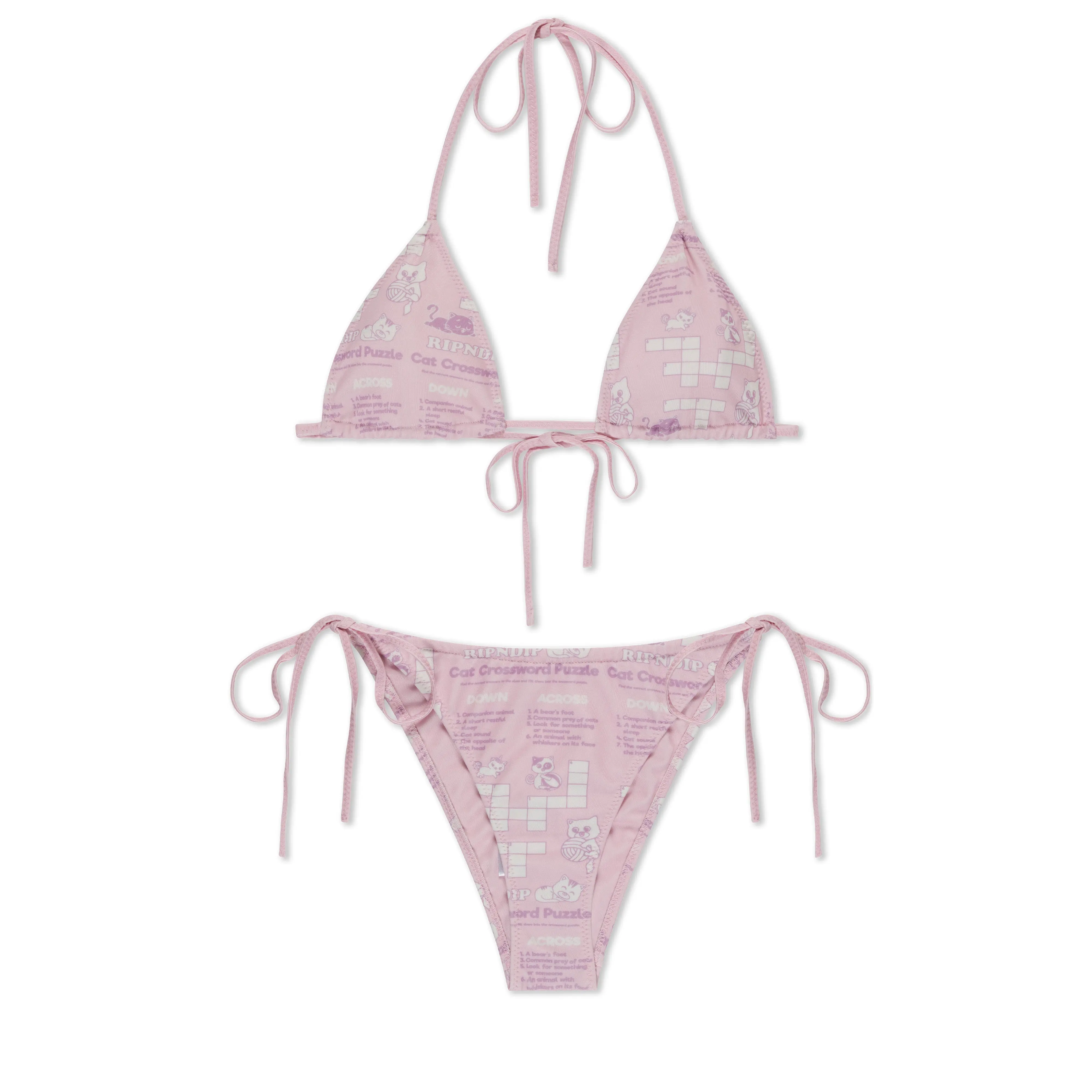 Women's 2-Piece Crisscross Print Sporty Bikini Set - Pink Bathing Suit for Sports, Outdoor Activities, Bikini Sets