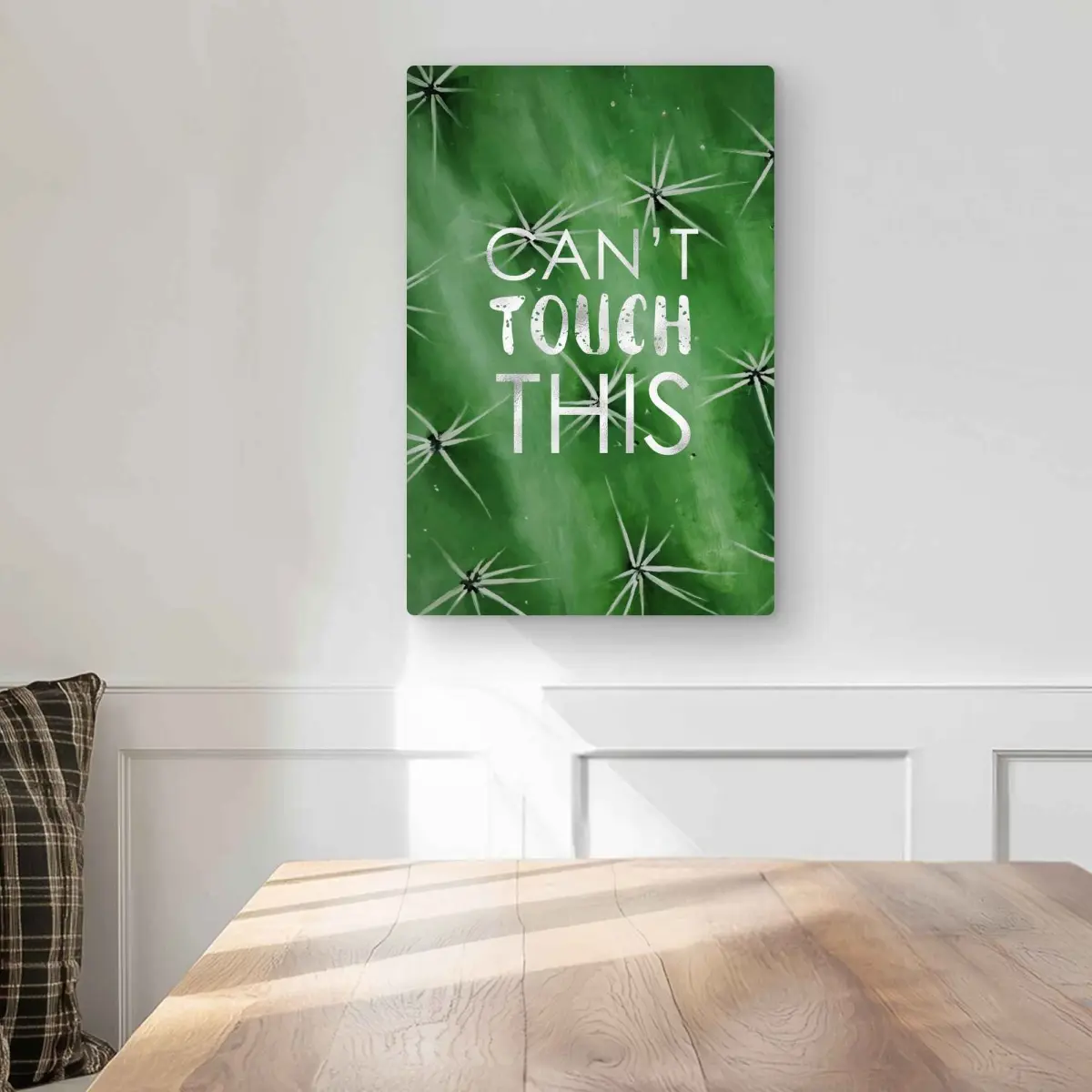 Begin Home Decor C1MP1218Z6FTNV 12 x 18 in. Cant Touch This - Floral Green Metal Print Wall Art for Home Decor