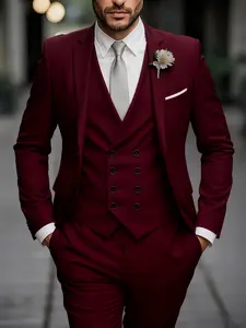 Men's 3pcs Suit Set, Work Uniform, Holiday Gift, Business, Halloween, Large Suit, Formal Tie, Suit Pants, Wedding Dress, Vest