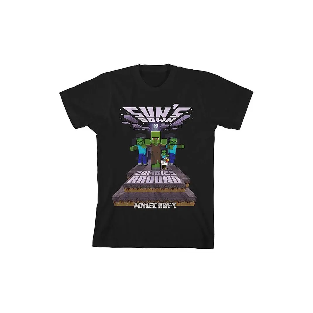 PacSun Kids Minecraft Sun's Down Zombies T-Shirt - Multicolor