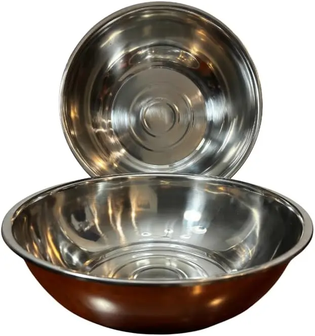 2pc 8 quarts Stainless Steel Mixing Bowls Set, Home, Refrigerator, and Kitchen Food Storage Organizers | Ecofriendly, Reusable, Heavy Duty Tableware