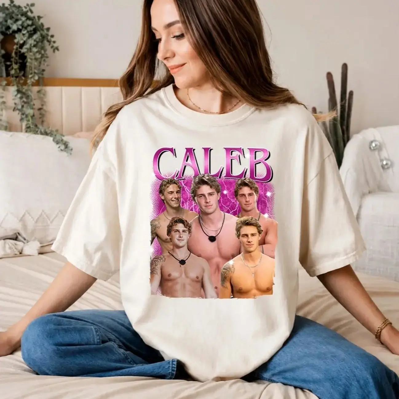 Caleb Fan Favorite Graphic Tee  | Love Island Inspired Vintage Shirt | Unisex Oversized T-Shirt