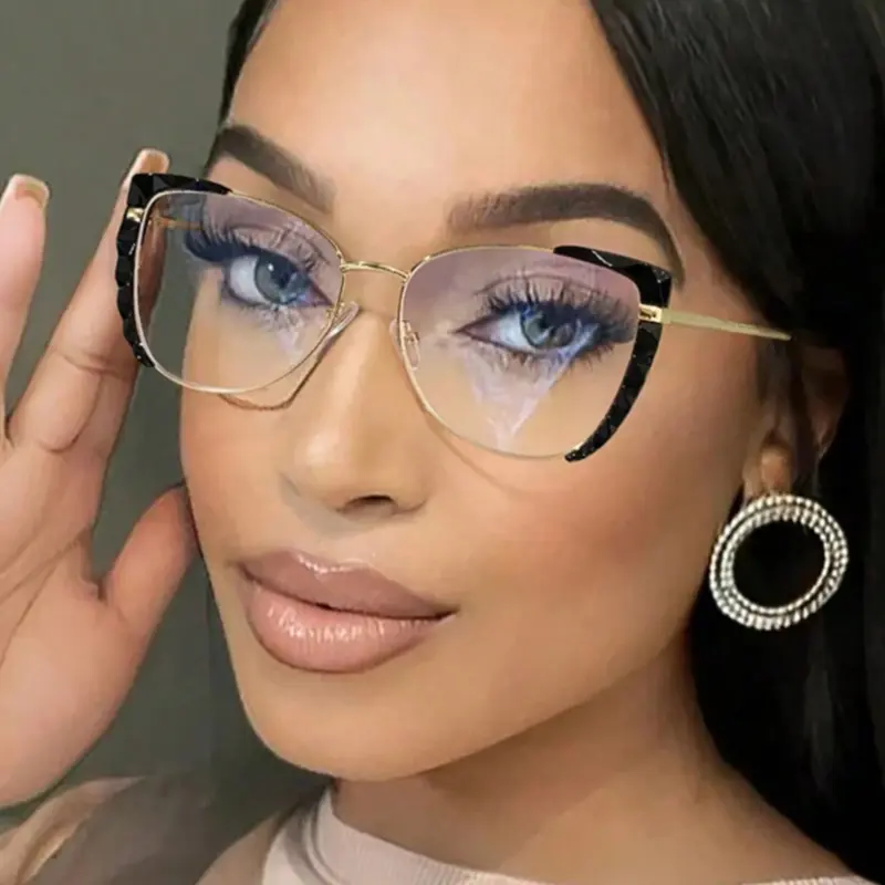 New Fashion Retro Tr90 Square Flat Mirror Glasses, High-Quality Metal Frame, Simple Versatile Daily Casual Wear Decorative Eyewear, Stylish Trendy Eyewear, Stylish Square Frames, Fashionable Frames Glasses, Square Frames Eyeglasses