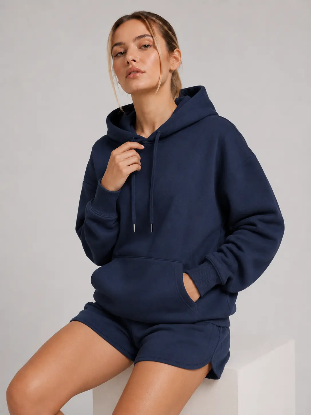 Unisex Soft Fleece Drawstring Hooded Sweatshirt - Kangaroo Pocket, Casual Daily Gym Top, True To Size