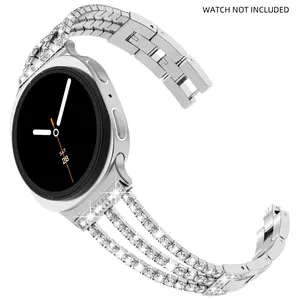 Suitable for compatible Samsung Galaxy Watch 8 strap 40mm 44mm, Galaxy Watch 8 Classic strap 46mm, women's sparkling diamond rhinestone chain bracelet, suitable for Galaxy Watch 8 Classic 46mm, women's strap, Smart Watch Strap