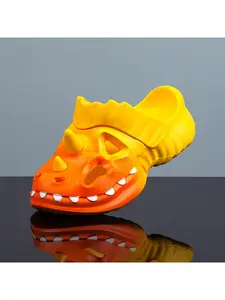 Thick Sole Dinosaur Holey Shoes, Summer male and female Closed-Toe Sandals, Anti-Slip Soft Bottom, Outdoor Wear, Comfortable Flip Flops