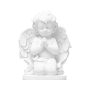 Angel Prayer Statue Resin Figurine, Small Angel Sculpture, Minimalist Praying Angel Icon, Innocence and Faith Decor, Traditional Style, Stylish Religious Decor